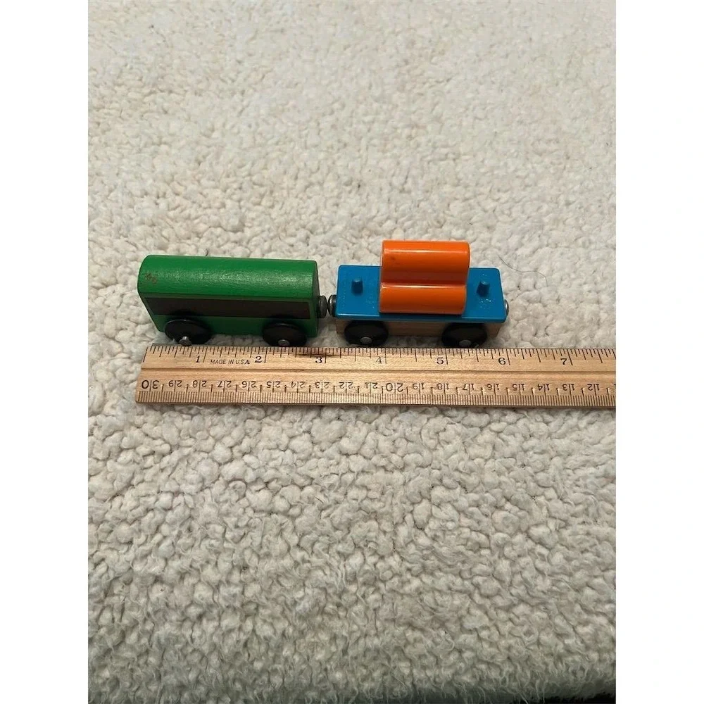 IKEA LILLABO Wooden Train‎ Cars 2-Piece Set with Magnetic Connectors